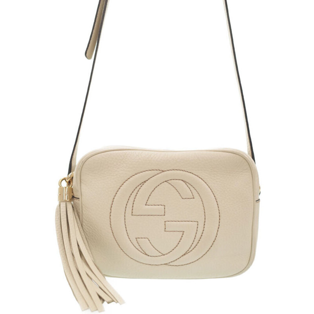 Gucci Soho Disco Pebbled Leather Interlocking GG Tassel Crossbody Bag